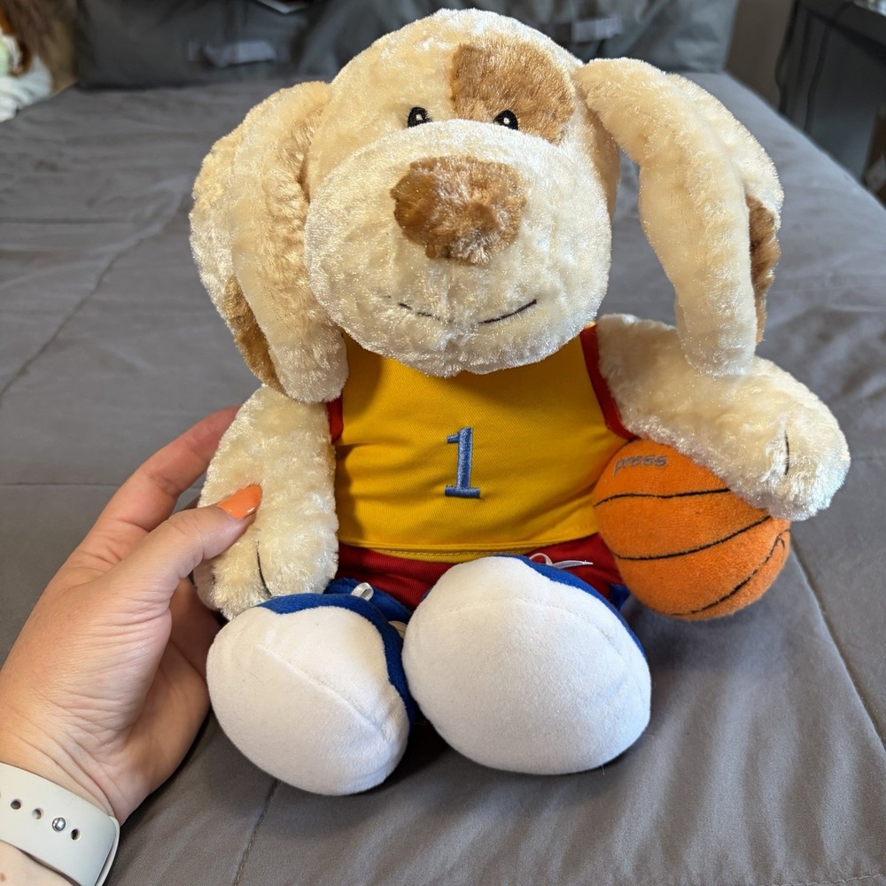 Baby Gund MVB Most Valuable Baby Dog Plushie Basketball Kidcore Cute Rattle VTG